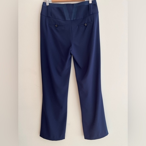 OSAFO High Waisted Wide Leg Pants Satin Waist Detail 70's Vibes Office Business - Picture 2 of 16